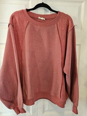 easel Dusty Rose Relaxed Crewneck Sweatshirt
